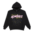 Spider hoodie black and pink